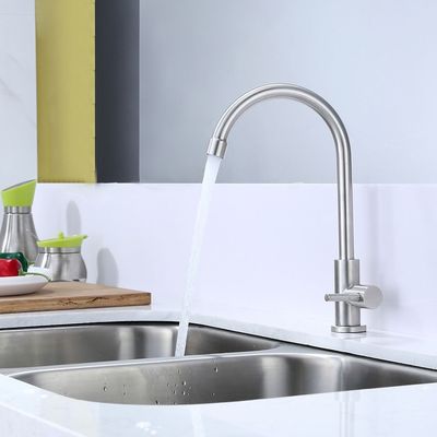 ACS CUPC NSFの浴室の単一のレバーのミキサー304のステンレス鋼の単一の冷たい洗面器のミキサー