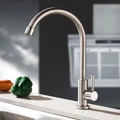 従来の磨くブラシをかける単一の洗面器のコックのデッキは取付けた