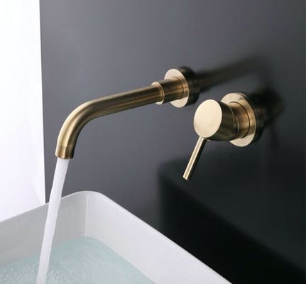 現代金はきれいになること容易なステンレス鋼の隠されたコックにブラシをかけた